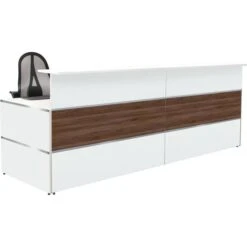 Kerkmann Empfangstheke Atlantis, Nussbaum / Weiß, 275 X 110 X 92cm, Rezeption