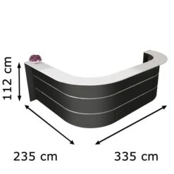 Kerkmann Empfangstheke Bari 3557, Anthrazit / Weiß, 335 X 112 X 235cm, Winkeltheke -Drogerie - Gesundheit Geschäft 5e7a2d499e448b8f6530a8fa9e756698fa970211 empfangstheke kerkmann bari 3557
