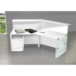 Kerkmann Empfangstheke Atlantis, Weiß / Weiß, 241 X 110 X 170cm, Winkeltheke -Drogerie - Gesundheit Geschäft 630bfec9e52986f808db19d45aa2a04839b49c9e empfangstheke kerkmann atlantis