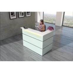 Kerkmann Empfangstheke Atlantis, Weiß / Weiß, 150 X 110 X 92cm, Kompakttheke -Drogerie - Gesundheit Geschäft 63b51af8cd0076629ea519870888b88d53710814 empfangstheke kerkmann atlantis