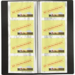 Visitenkartenbuch Böttcher-AG Schwarz, Für 240 Karten