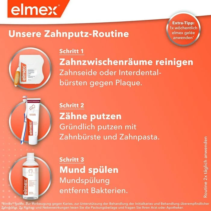 Elmex Mundspülung Kariesschutz Zahnspülung, Ohne Alkohol, 400ml 7 Elmex Mundspülung Kariesschutz Zahnspülung, Ohne Alkohol, 400ml – Bild 7
