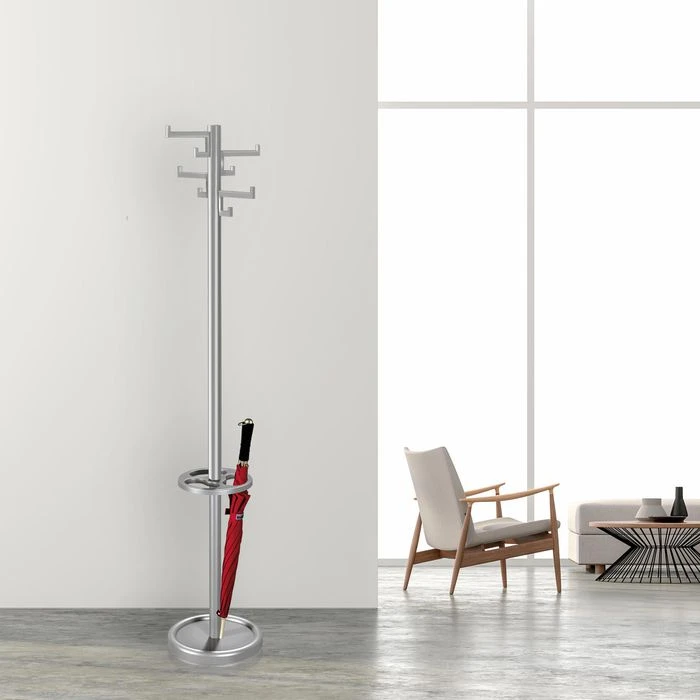 Kerkmann Garderobenständer Nevada, 6900, Mit 8 Haken, Metall, Silber 3 Kerkmann Garderobenständer Nevada, 6900, Mit 8 Haken, Metall, Silber – Bild 3