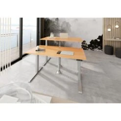 Hammerbacher Schreibtisch XDKB 19, Buche, Elektrisch Höhenverstellbar, 180 X 64-129 X 80cm -Drogerie - Gesundheit Geschäft 68c3359e24bc2d61fdfd8683219ee47aa2932767 schreibtisch hammerbacher xdkb 19 buche