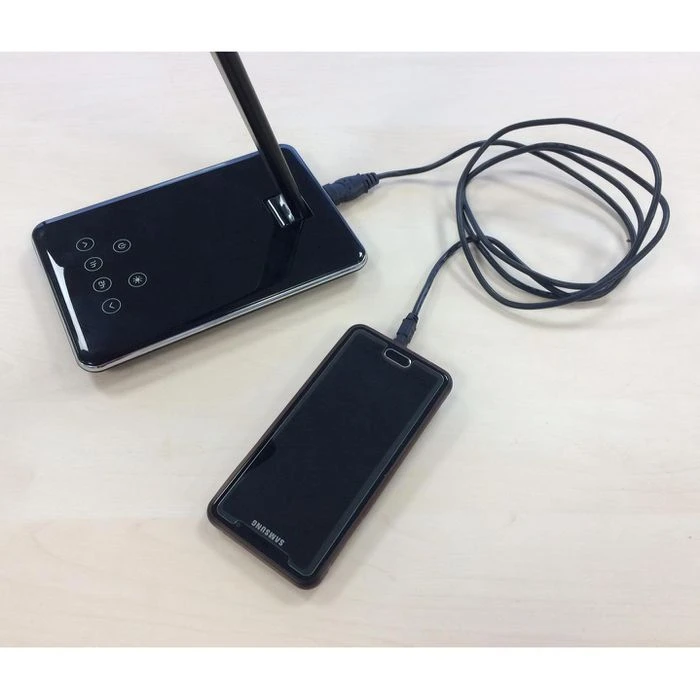 Unilux Schreibtischlampe Linka LED, Dimmbar, USBm, QI-Ladegerät, Mit Standfuß 3 Unilux Schreibtischlampe Linka LED, Dimmbar, USBm, QI-Ladegerät, Mit Standfuß – Bild 3