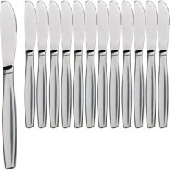 Gräwe Menümesser Königstein, Edelstahl 18/0, Rostfrei, Silber, 12 Stück