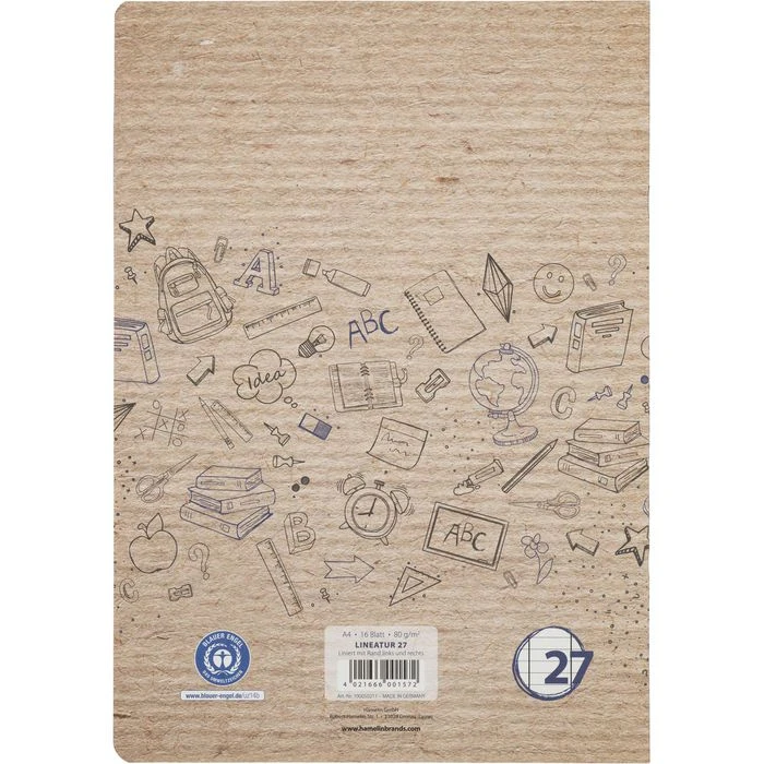 Landre Schulheft 100050217, Recycling, A4, Liniert Mit Rand, 16 Blatt, Lineatur 27 5 Landre Schulheft 100050217, Recycling, A4, Liniert Mit Rand, 16 Blatt, Lineatur 27 – Bild 5