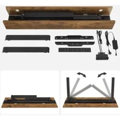 Vasagle Schreibtisch LSD017X01, Braun, Elektrisch Höhenverstellbar, 140 X 72-120 X 60cm -Drogerie - Gesundheit Geschäft 6beedf32476fd9973a754eff8c87e0a06b1be122 schreibtisch vasagle lsd017x01 braun