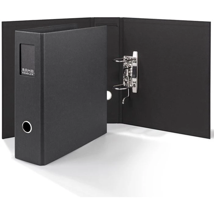 Rössler-Papier Ordner 1317452709 S.O.H.O., Karton, A4, 8,5cm, Schwarz, Mit Rückenschild 3 Rössler-Papier Ordner 1317452709 S.O.H.O., Karton, A4, 8,5cm, Schwarz, Mit Rückenschild – Bild 3