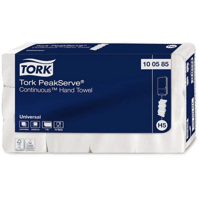 Tork Papierhandtücher PeakServe Endlos 100585 H5, 1-lagig, Interfold-Falz, 20,1 X 22,5cm, 4920 Stück 4 Tork Papierhandtücher PeakServe Endlos 100585 H5, 1-lagig, Interfold-Falz, 20,1 X 22,5cm, 4920 Stück – Bild 4