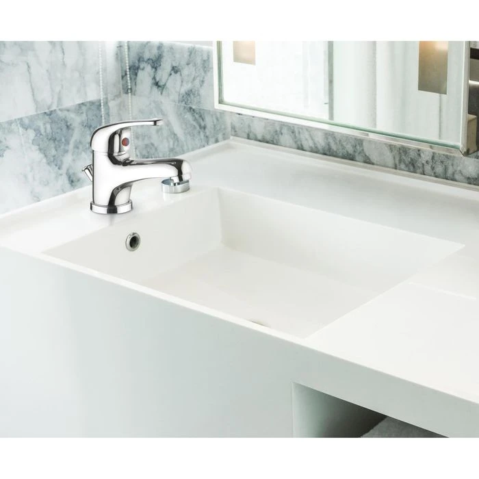 Cornat Waschtischarmatur Leon, Chrom, Hochdruck, Mit Ablaufgarnitur & Zugstange 3 Cornat Waschtischarmatur Leon, Chrom, Hochdruck, Mit Ablaufgarnitur & Zugstange – Bild 3