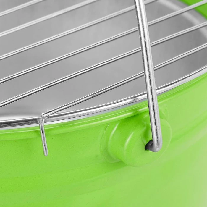 Relaxdays Holzkohlegrill Tragbarer Mini Grill, Eisen, Mit Griff, Grün, Grillfläche Ø 27cm 5 Relaxdays Holzkohlegrill Tragbarer Mini Grill, Eisen, Mit Griff, Grün, Grillfläche Ø 27cm – Bild 5