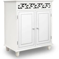 CASARIA Beistellschrank 100052, Weiß, Mit Türen, 65 X 76 X 35cm