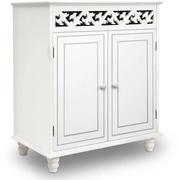 CASARIA Beistellschrank 100052, Weiß, Mit Türen, 65 X 76 X 35cm 1 CASARIA Beistellschrank 100052, Weiß, Mit Türen, 65 X 76 X 35cm