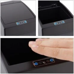 Relaxdays Mülleimer IR Sensor, Schwarz, Aus Metall, 7 Liter -Drogerie - Gesundheit Geschäft 7831f702a9dbcfbc684d8eea3c9a74e1c1f91657 muelleimer relaxdays ir sensor schwarz