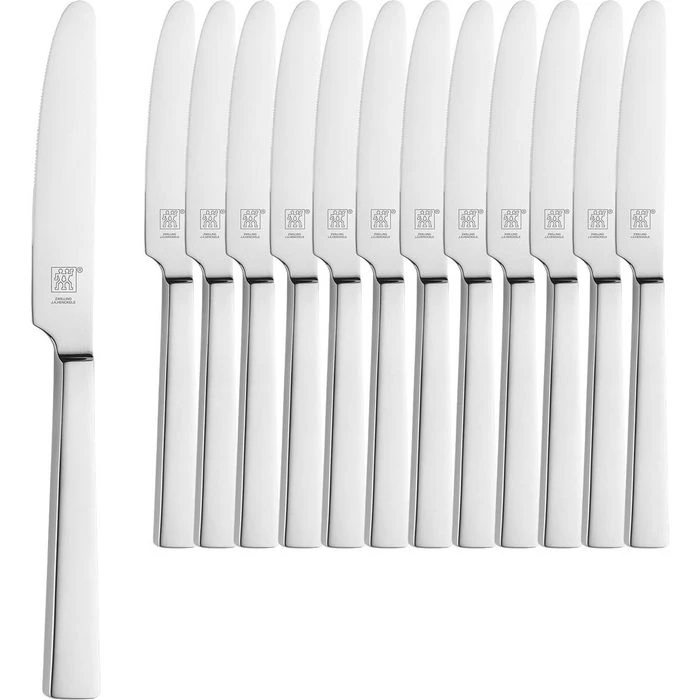 Zwilling Menümesser King 07041-805, Edelstahl, Monoblock, Silber Poliert, Set 12 Stück 1 Zwilling Menümesser King 07041-805, Edelstahl, Monoblock, Silber Poliert, Set 12 Stück