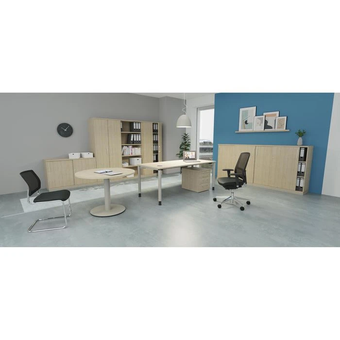 Fm-Büromöbel Schreibtisch Fastline Fm11, Höhenverstellbar, 200 X 68-82 X 80cm, Königsahorn 2 Fm-Büromöbel Schreibtisch Fastline Fm11, Höhenverstellbar, 200 X 68-82 X 80cm, Königsahorn – Bild 2