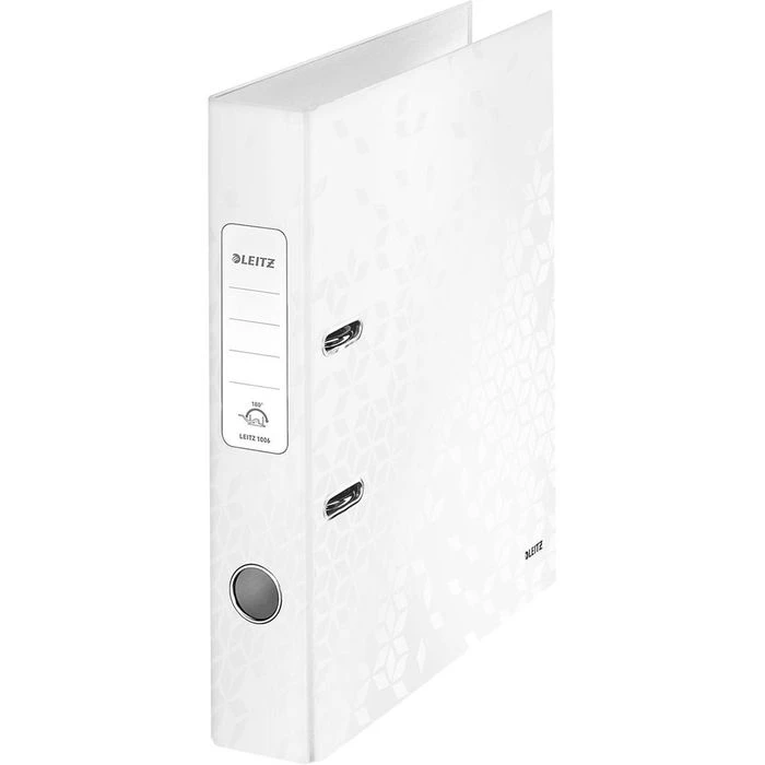 Leitz Ordner 1006-01-01 WOW Laminierter Karton, A4, 5,2cm, Weiß 1 Leitz Ordner 1006-01-01 WOW Laminierter Karton, A4, 5,2cm, Weiß