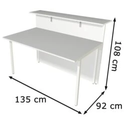 Kerkmann Empfangstheke Atlantis 3302, Nussbaum / Weiß, 135 X 108 X 92, Grundtheke Gerade -Drogerie - Gesundheit Geschäft 8664ee10822d2f37232d1450b11a2dd12372b9cd empfangstheke kerkmann atlantis 3302