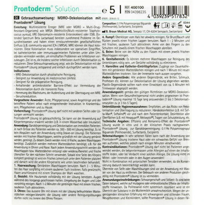 B.Braun Desinfektionsmittel Prontoderm, 400100, Hautdesinfektion, Kanister, 5 Liter 3 B.Braun Desinfektionsmittel Prontoderm, 400100, Hautdesinfektion, Kanister, 5 Liter – Bild 3