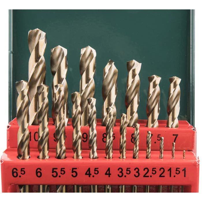 Metabo Bohrer HSS-CO Bohrerkassette, 627157000, 19-teiliges Set, HSS-CO DIN 338 Metallbohrer 2 Metabo Bohrer HSS-CO Bohrerkassette, 627157000, 19-teiliges Set, HSS-CO DIN 338 Metallbohrer – Bild 2