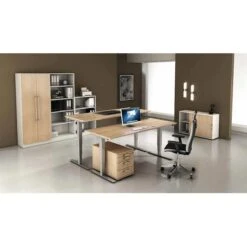 Hammerbacher Schreibtisch XDSM 2E, Eiche, Elektrisch Verstellbar, 200 X 63,5-128,5 X 100cm -Drogerie - Gesundheit Geschäft 938b4c04ffe4f285d6322705ba865f4006783d7c schreibtisch hammerbacher xdsm 2e eiche