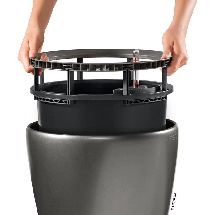 Lechuza Übertopf CLASSICO LS 35 Anthrazit Metallic, Ø 36 X H 33 Cm, Kunststoff, Erdbewässerungssystem 3 Lechuza Übertopf CLASSICO LS 35 Anthrazit Metallic, Ø 36 X H 33 Cm, Kunststoff, Erdbewässerungssystem – Bild 3