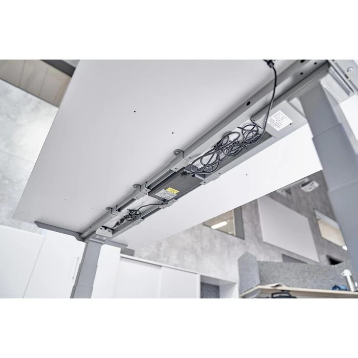 Hammerbacher Schreibtisch XDKB 19, Eiche, Elektrisch Höhenverstellbar, 180 X 64-129 X 80cm 4 Hammerbacher Schreibtisch XDKB 19, Eiche, Elektrisch Höhenverstellbar, 180 X 64-129 X 80cm – Bild 4