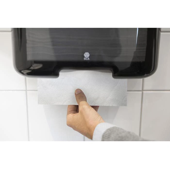 Tork Papierhandtücher Advanced, 290265, H3, Weiß, 2-lagig, Lagen-Falz, 24,8 X 31 Cm, 2560 Stück 2 Tork Papierhandtücher Advanced, 290265, H3, Weiß, 2-lagig, Lagen-Falz, 24,8 X 31 Cm, 2560 Stück – Bild 2