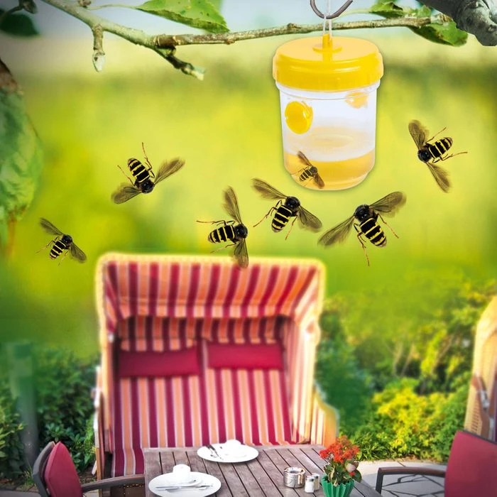 Gardigo Wespenfalle Wespenfänger 2er Set, Gelb, Zum Aufhängen, Lockstoff-Falle 2 Gardigo Wespenfalle Wespenfänger 2er Set, Gelb, Zum Aufhängen, Lockstoff-Falle – Bild 2