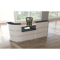 Kerkmann Empfangstheke Cento 5, 3854, Weiß / Anthrazit, 280 X 110 X 95cm, Beratungsplatz -Drogerie - Gesundheit Geschäft 9ceb8434d7427f5b6c3a65f9c89a3a052e80337c empfangstheke kerkmann cento 5 3854