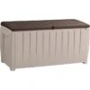 Keter Auflagenbox Novel, Kunststoff, Beige / Espresso-braun, 125 X 63 X 55 Cm