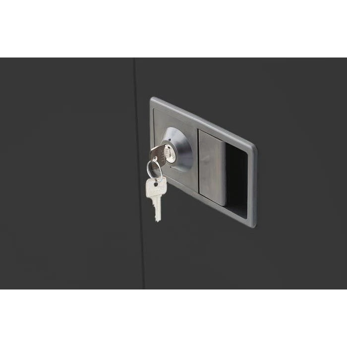 Bisley Aktenschrank E782A04B6, Aus Metall, Abschließbar, 60 X 195 X 40cm, Schwarz 3 Bisley Aktenschrank E782A04B6, Aus Metall, Abschließbar, 60 X 195 X 40cm, Schwarz – Bild 3