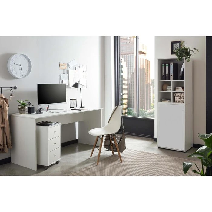 Möbelpartner Schreibtisch Serie 400, Weiß, Maße: 150 X 65cm 2 Möbelpartner Schreibtisch Serie 400, Weiß, Maße: 150 X 65cm – Bild 2