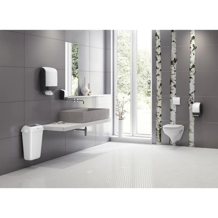 Katrin Handtuchspender Inclusive M, 90168, Kunststoff, Für 600 Falthandtücher, Weiß 2 Katrin Handtuchspender Inclusive M, 90168, Kunststoff, Für 600 Falthandtücher, Weiß – Bild 2