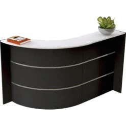 Kerkmann Empfangstheke Bari 3575, Anthrazit / Weiß, 175 X 112 X 95cm, Kompakttheke