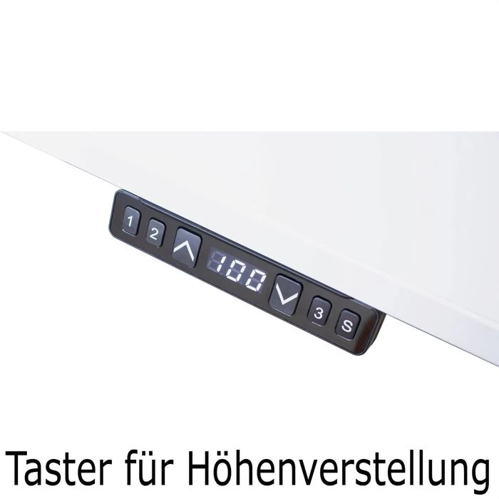 Hammerbacher Schreibtisch XDKB 16, Weiß, Elektrisch Höhenverstellbar, 160 X 64-129 X 80cm 3 Hammerbacher Schreibtisch XDKB 16, Weiß, Elektrisch Höhenverstellbar, 160 X 64-129 X 80cm – Bild 3