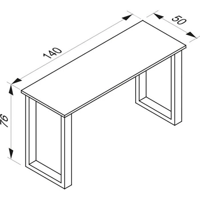 VCM Schreibtisch Lona, 914690, Grau, Maße: 140 X 50cm 3 VCM Schreibtisch Lona, 914690, Grau, Maße: 140 X 50cm – Bild 3