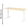 Hammerbacher Schreibtisch XMKA 19, Ahorn, Elektrisch Höhenverstellbar, 180 X 70-120 X 80cm