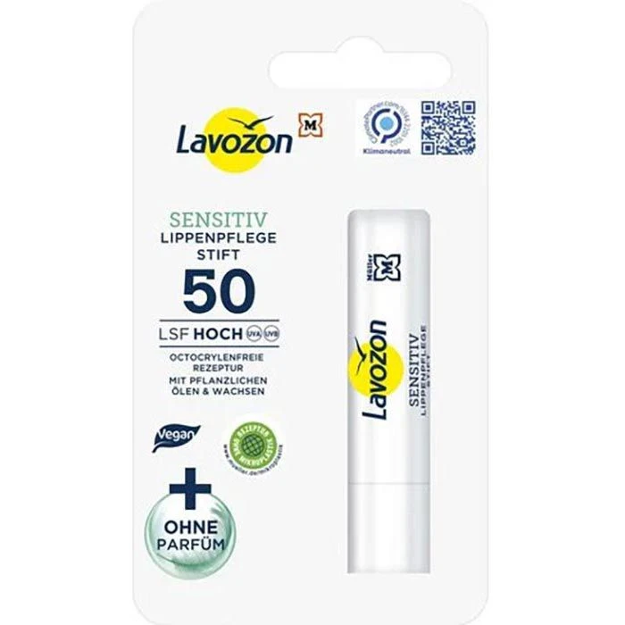 Lavozon Lippenbalsam Sensitiv Lippenpflegestift, Unparfümiert, LSF 50, 4,8g 1 Lavozon Lippenbalsam Sensitiv Lippenpflegestift, Unparfümiert, LSF 50, 4,8g