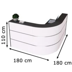 Kerkmann Empfangstheke Cento 2a, 3857, Weiß / Anthrazit, 180 X 110 X 180cm, Winkeltheke -Drogerie - Gesundheit Geschäft ab971324e8a2f7b7a23b48b0f6b40c943ced075d empfangstheke kerkmann cento 2a 3857