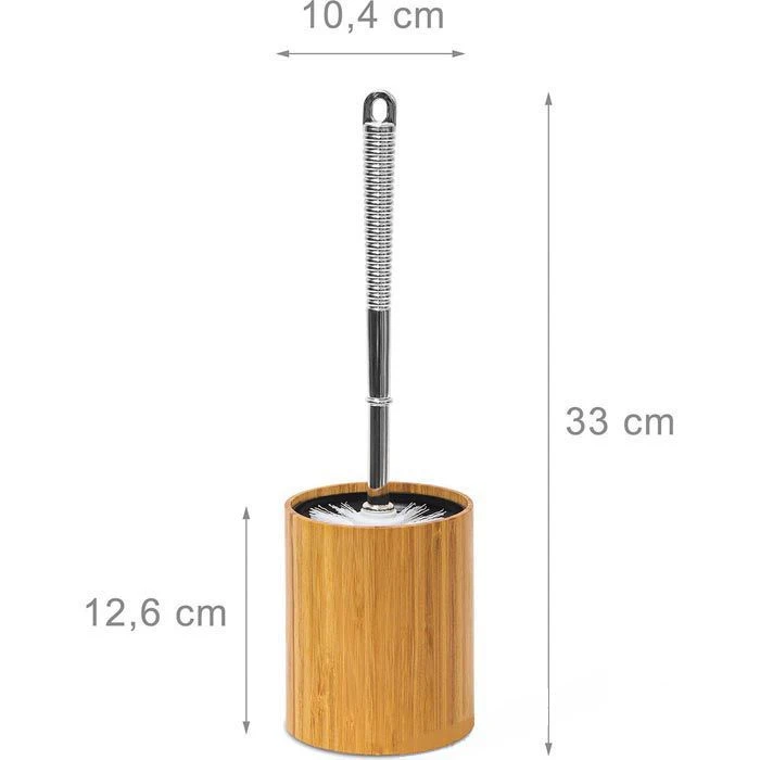 Relaxdays WC-Bürste Braun, Bürstenhalter Aus Bambus 3 Relaxdays WC-Bürste Braun, Bürstenhalter Aus Bambus – Bild 3