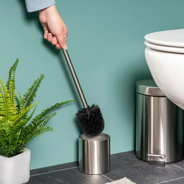 Bremermann WC-Bürste WC-Garnitur, Silber, Bürstenhalter Aus Edelstahl, Inkl. 3 Ersatzköpfe 7 Bremermann WC-Bürste WC-Garnitur, Silber, Bürstenhalter Aus Edelstahl, Inkl. 3 Ersatzköpfe – Bild 7