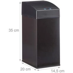 Relaxdays Mülleimer IR Sensor, Schwarz, Aus Metall, 7 Liter -Drogerie - Gesundheit Geschäft ae1b7f317895a391b356e0793b67d337380cce8b muelleimer relaxdays ir sensor schwarz