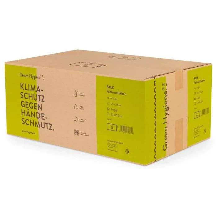 GreenHygiene Papierhandtücher Falk, 1-lagig, Zick-Zack-Falz, 25 X 23 Cm, Natur, 5000 Stück 4 GreenHygiene Papierhandtücher Falk, 1-lagig, Zick-Zack-Falz, 25 X 23 Cm, Natur, 5000 Stück – Bild 4