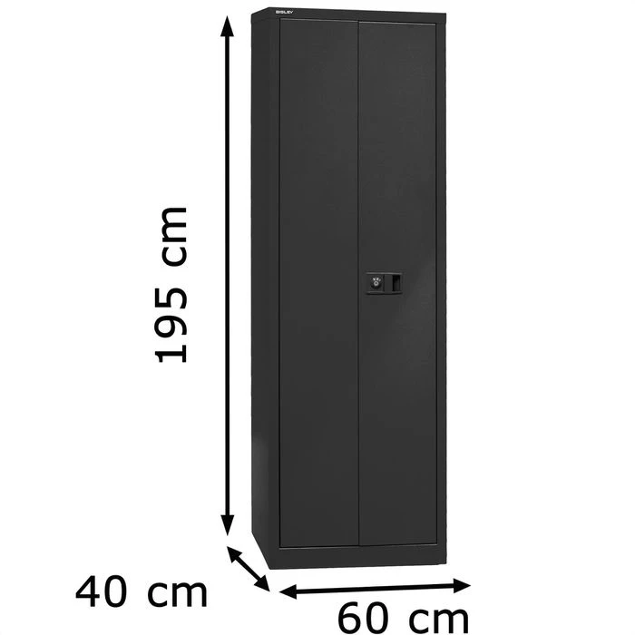 Bisley Aktenschrank E782A04B6, Aus Metall, Abschließbar, 60 X 195 X 40cm, Schwarz 2 Bisley Aktenschrank E782A04B6, Aus Metall, Abschließbar, 60 X 195 X 40cm, Schwarz – Bild 2
