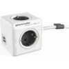 Allocacoc Steckdosenwürfel PowerCube Extended USB, 4-fach Schutzkontakt, 2-fach USB