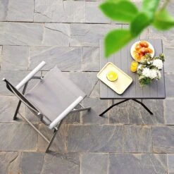 Songmics Gartenstuhl GCB02GY, Kunststoff, Hochlehner, Verstellbar, Grau, Klappbar 7 Songmics Gartenstuhl GCB02GY, Kunststoff, Hochlehner, Verstellbar, Grau, Klappbar -Drogerie - Gesundheit Geschäft b26fb8659ca361a65286a6518fd2c825aa9e2ea9 gartenstuhl songmics gcb02gy kunststoff