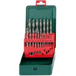 Metabo Bohrer HSS-G-Bohrerkassette SP, 627153000, 19-teiliges Set, HSS-G DIN 338 Metallbohrer