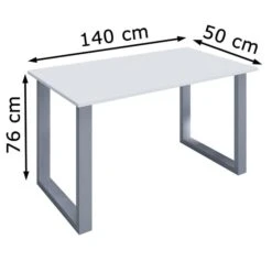 VCM Schreibtisch Lona, 914680, Weiß, Maße: 140 X 50cm -Drogerie - Gesundheit Geschäft b7d8eec1eb1a5364bb9f573df48ff07cea1e261b schreibtisch vcm lona 914680 weiss